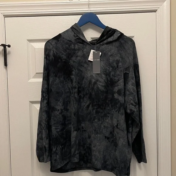 Women's Black Tie-Dye Hoodie - Picture 1 of 4